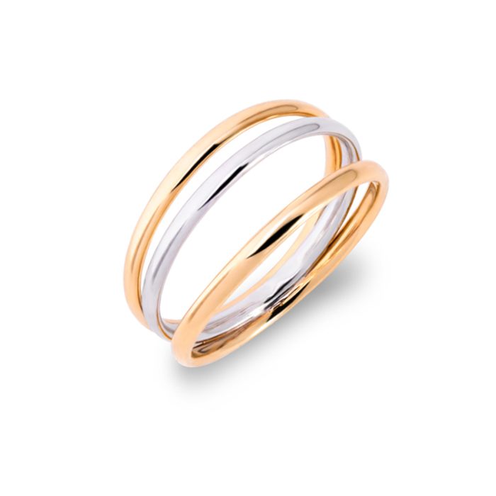 Prsten od žutog i belog zlata