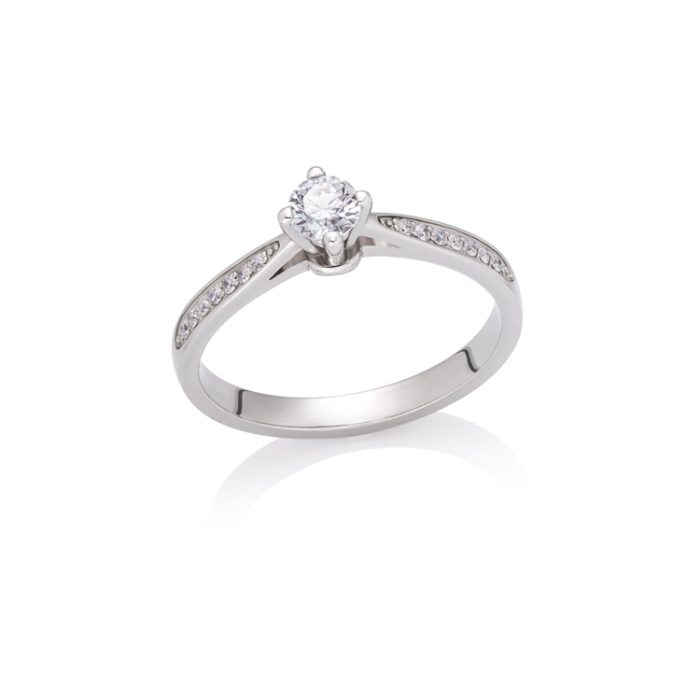 Zlatni verenički prsten sa dijamantima