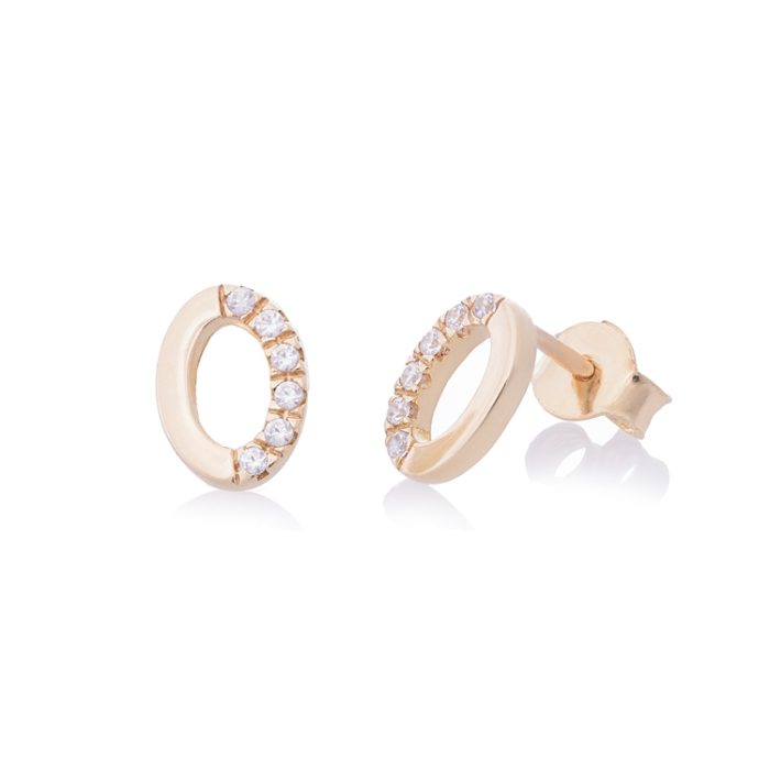 Zlatne minđuše sa cirkonima