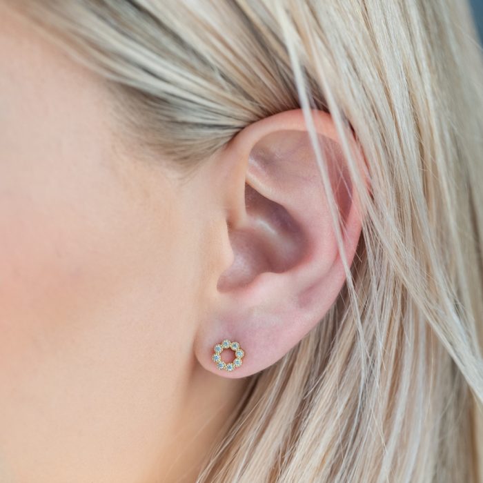 The way minđuše - Krug sa cirkonima