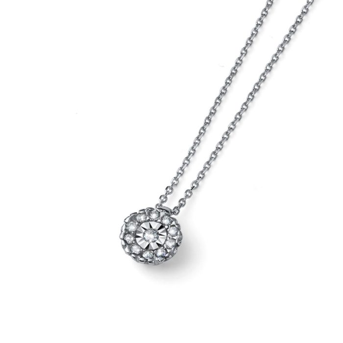 Desirè ogrlica od belog zlata sa dijamantom