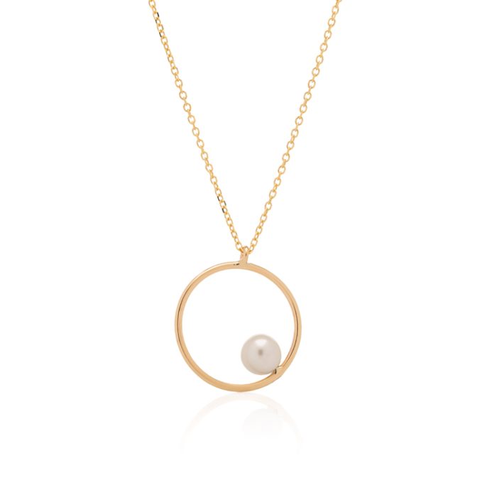 Ogrlica krug od zlata sa biserom