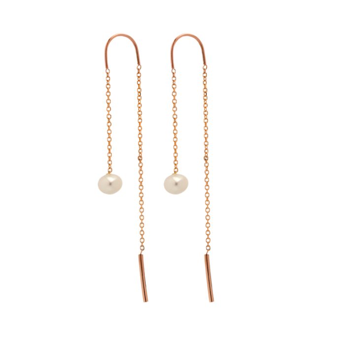 Avangardne viseće minđuše sa biserom