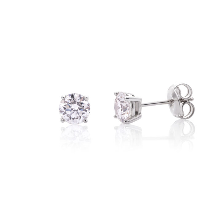 Klasične dijamantske minđuše sa četiri krapne