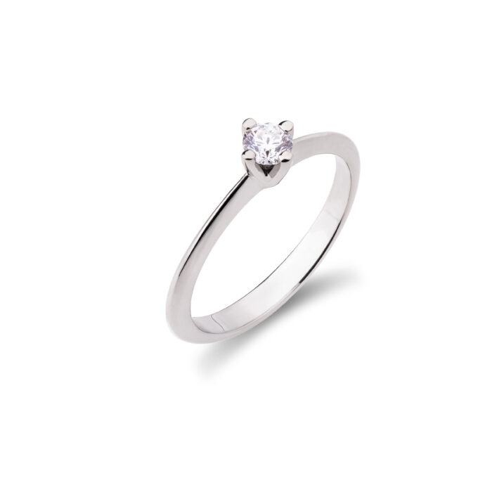 Verenički prsten sa uzdignutim brilijantom