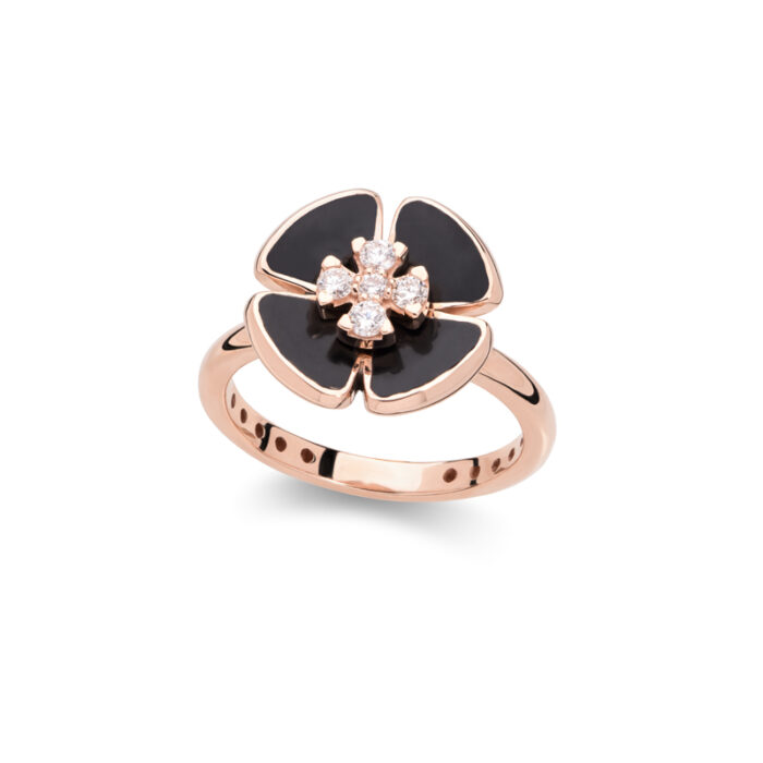 Gioielliamo brilijantski prsten sa oniksom