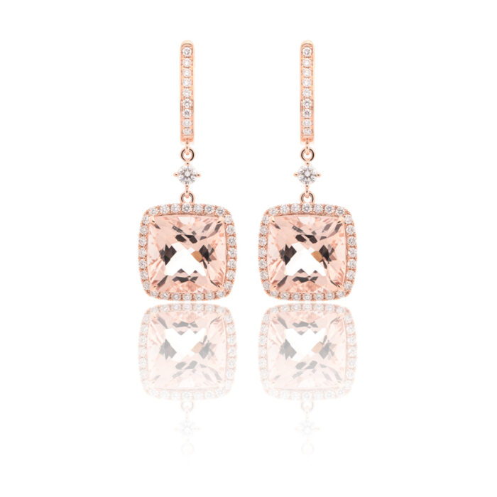 Ekskluzivne viseće minđuše sa 10.64ct morganitom i 0,94ct brilijantima