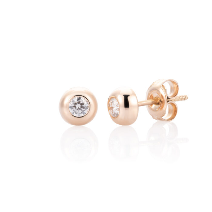 Klasične okrugle brilijantske minđuše