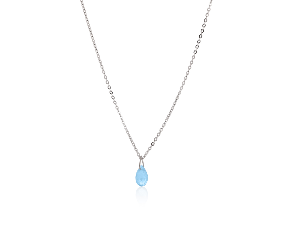 Ogrlica sa nebesko plavim topazom, birthstone za decembar - Slika 2