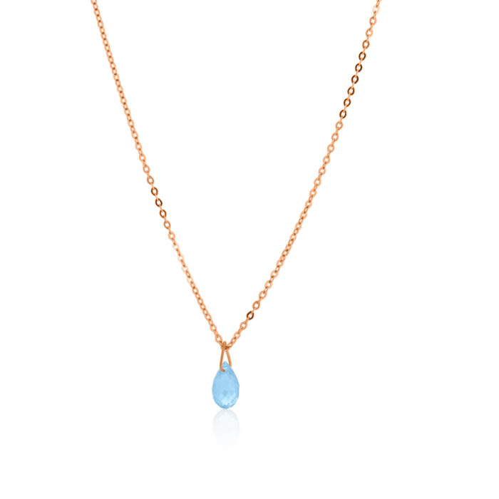 Ogrlica sa nebesko plavim topazom, birthstone za decembar