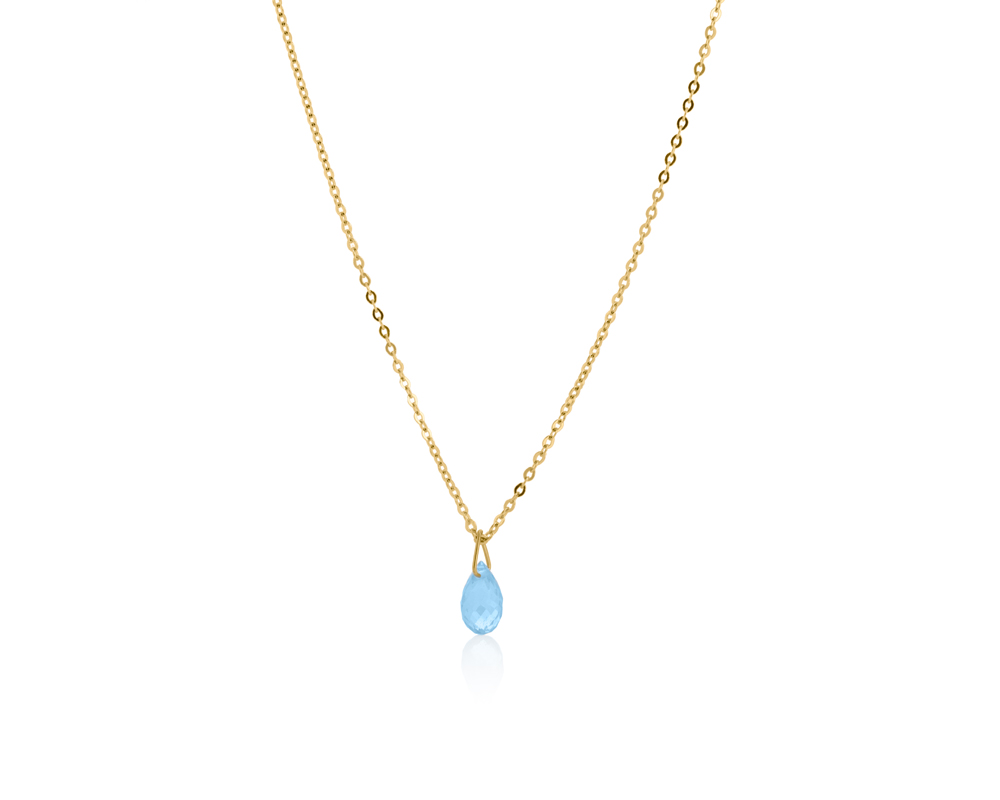 Ogrlica sa nebesko plavim topazom, birthstone za decembar - Slika 3