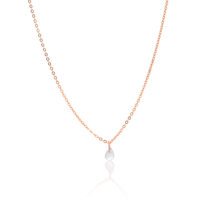 Ogrlica sa belim topazom, birthstone za april