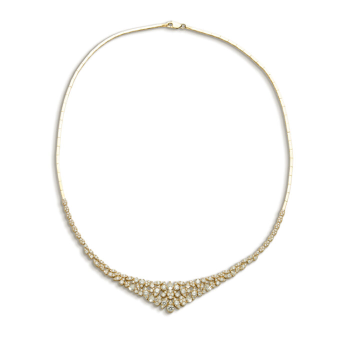 Raskošna zlatna ogrlica sa cirkonima - Aurora