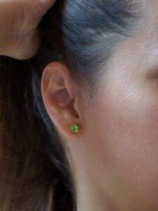 Zlatne minđuše sa peridotom