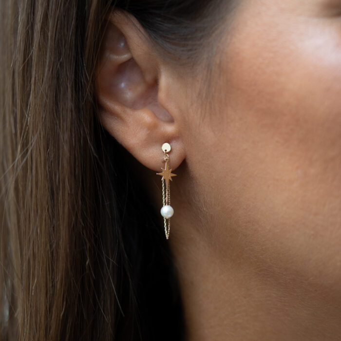 9am - Minđuša sa zvezdom i biserom