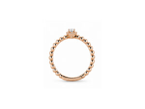 Verenički prsten sa briijantom - Pear golden beads - Slika 4