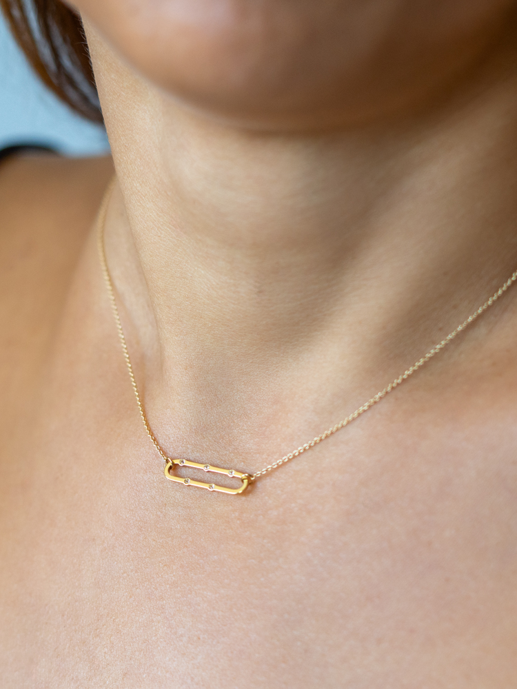 Zlatna 9am ogrlica - Golden Arc - Slika 2