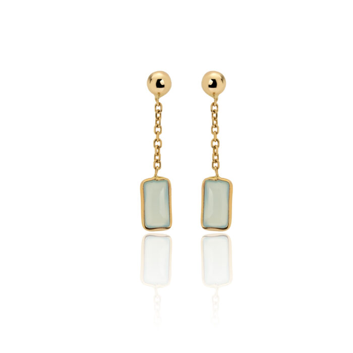 Elegantne viseće minđuše sa akvamarinom