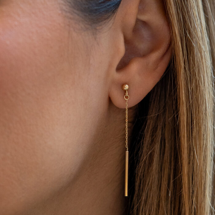 Viseće minđuše - Zlatni štapići