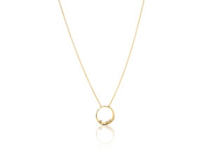 Zlatna ogrlica - Krug sa cirkonima