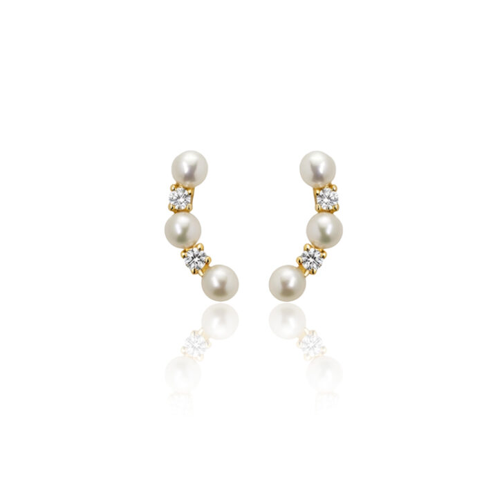 Biserni luk zlatne minđuše