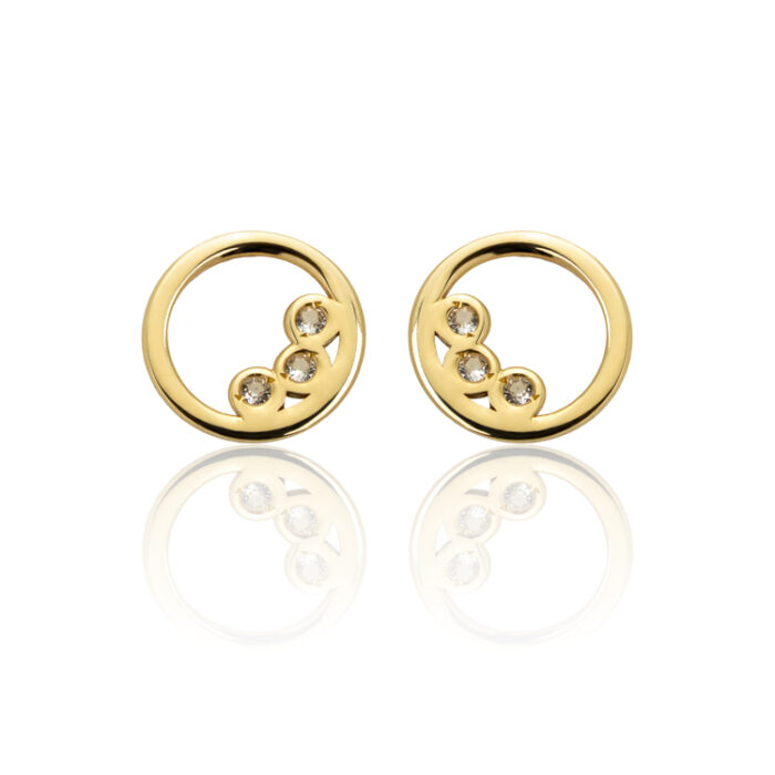 9AM minđuše - Krug sa cirkonima