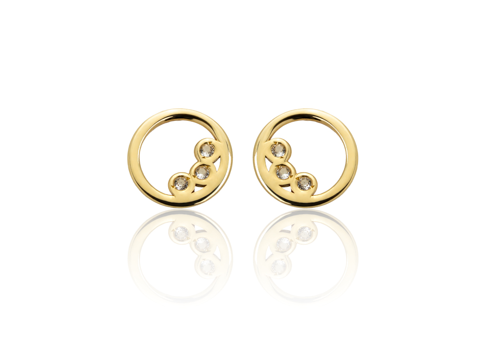 9AM minđuše - Krug sa cirkonima