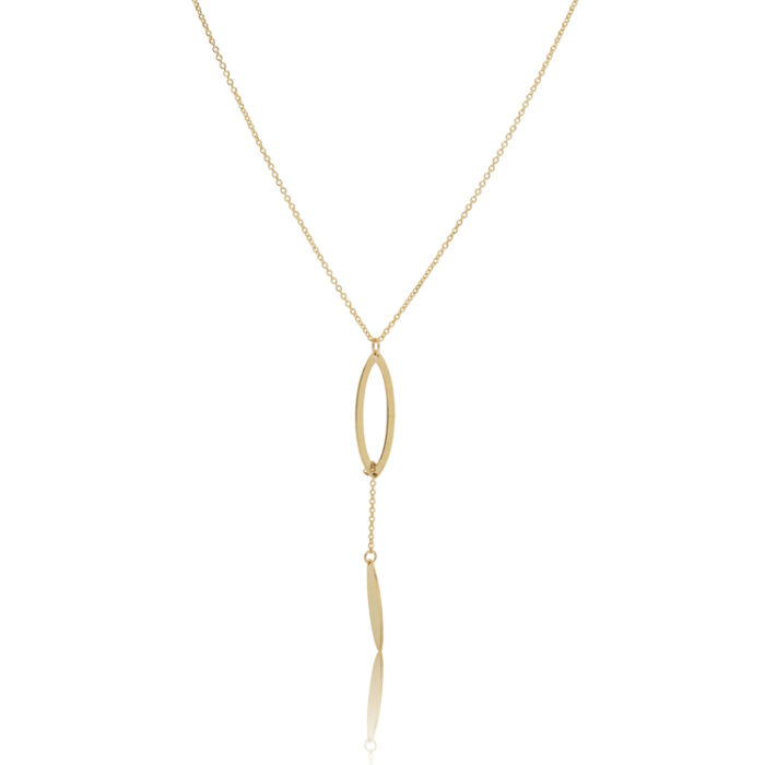 Zlatna 9am ogrlica  - Y forma