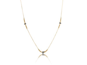 Lančana ogrlica sa crnim cirkonima