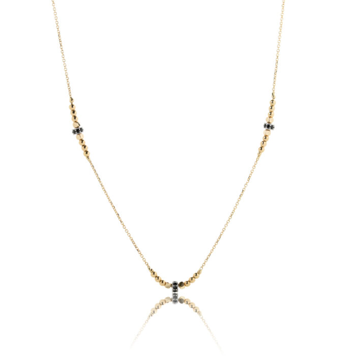 Lančana ogrlica sa crnim cirkonima