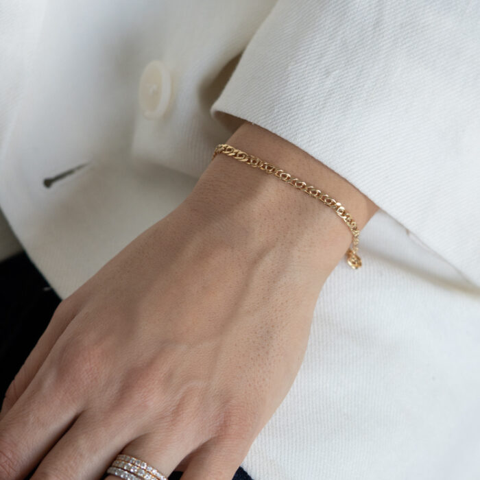 Lančana zlatna narukvica, model 2