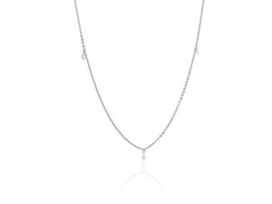 Triple Float Pear dijamantska ogrlica - Slika 2