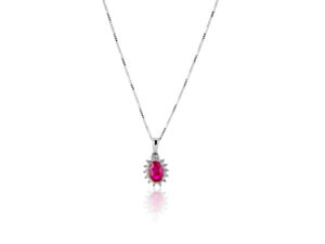 Ruby Halo dijamantska ogrlica - Slika 3