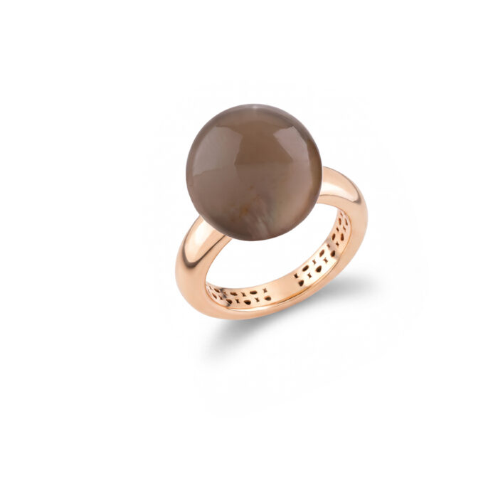 Gioielliamo prsten sa cabochon smoky kvarcom, 18K