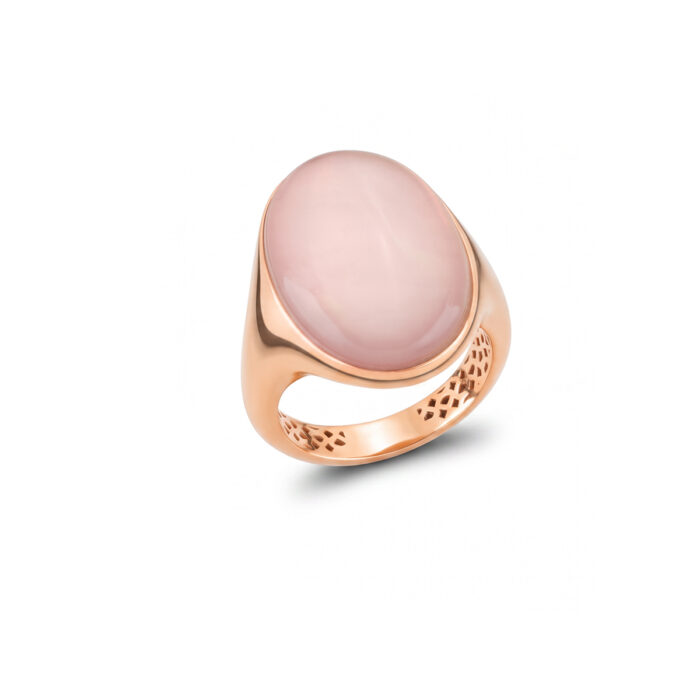 Gioielliamo prsten sa roze kvarcom , 18K