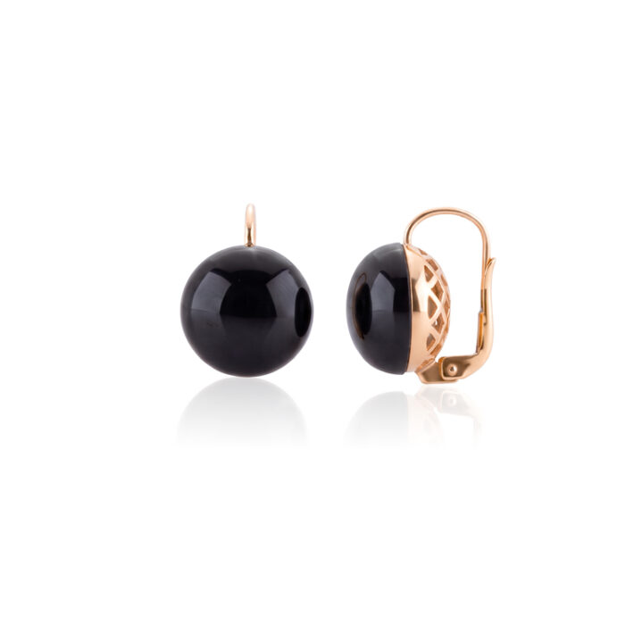 Gioielliamo minđuše sa cabochon oniksom, 18K