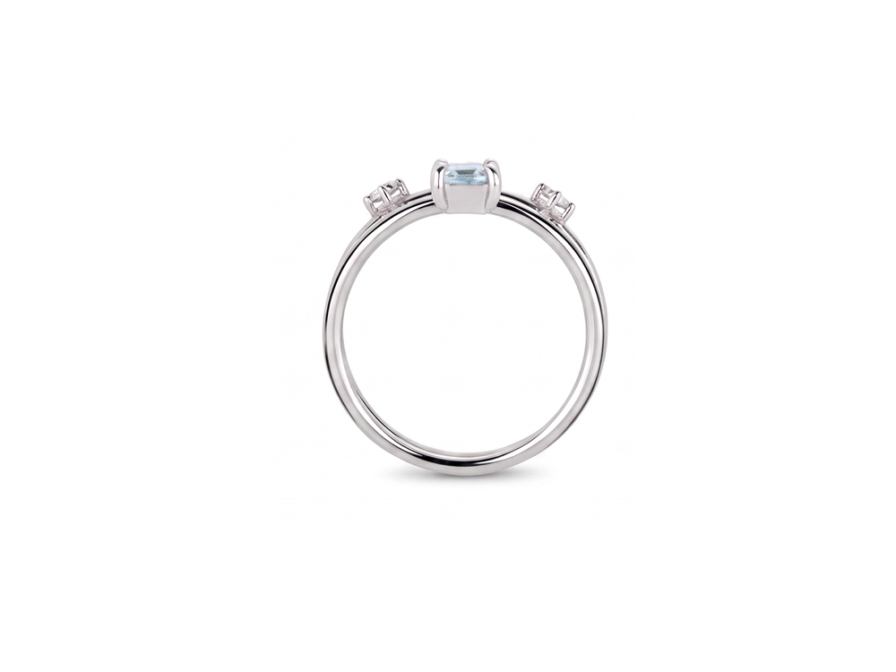Aqua Orbit brilijantski prsten sa 0,6ct akvamarinom, Desirè - Slika 2