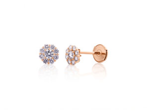 Rosette dijamantske minđuše 0,55ct - Slika 3