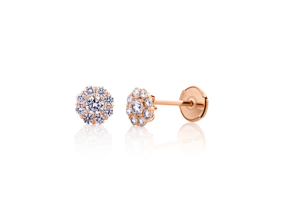 Rosette dijamantske minđuše 0,55ct - Slika 3