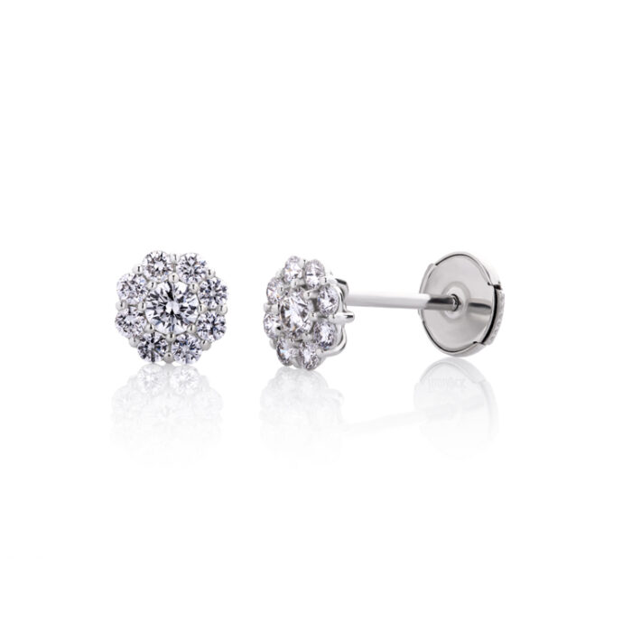Rosette dijamantske minđuše 0,55ct
