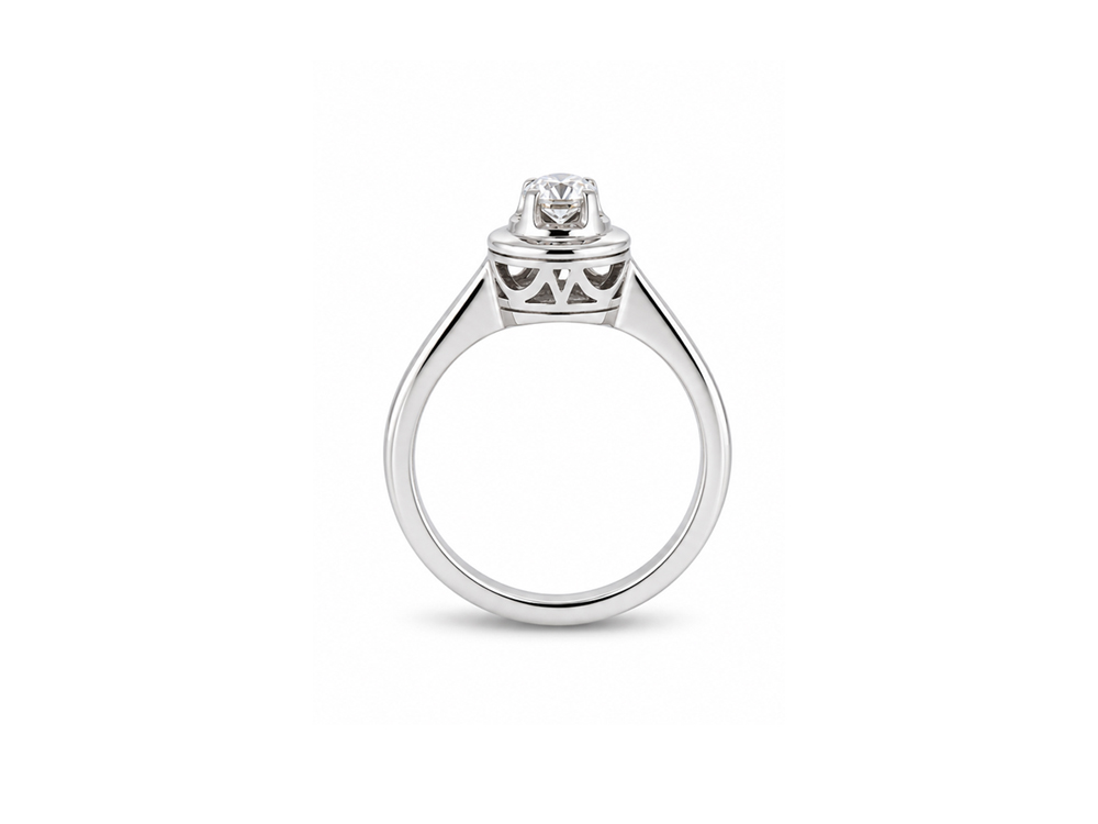 Vintidž 0,43ct dijamanski prsten, 18K - Slika 2